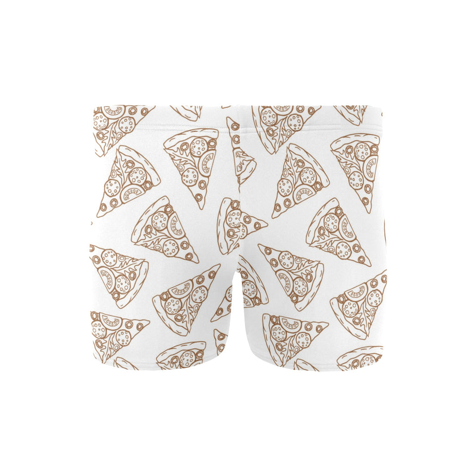 Hand drawn pizza pattern Men's Swimming Trunks