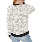 Cool gold moon abstract pattern Women's Crew Neck Sweatshirt