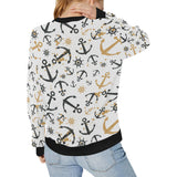 Anchors Rudders pattern Women's Crew Neck Sweatshirt