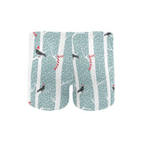 Crows christmas hat scarf Men's Swimming Trunks