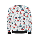Cute color paper sailboat pattern Men's Crew Neck Sweatshirt