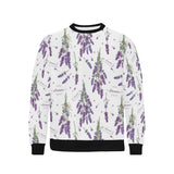 lavender flower design pattern Men's Crew Neck Sweatshirt
