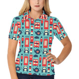 British Pattern Print Design 04 Women's All Over Print Polo Shirt