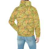Corn Pattern Print Design 01 Men's Padded Hooded Jacket