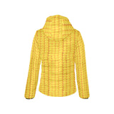 Corn Pattern Print Design 04 Women's Padded Hooded Jacket