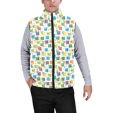 Chemistry Periodic Table Pattern Print Design 05 Men's Padded Vest