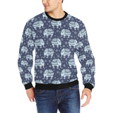 Elephant tribal design pattern Men's Crew Neck Sweatshirt