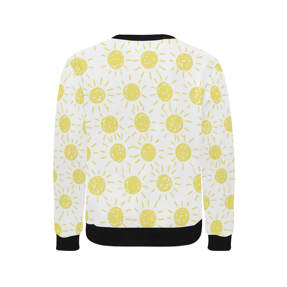hand drawn sun pattern Men's Crew Neck Sweatshirt
