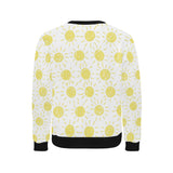 hand drawn sun pattern Men's Crew Neck Sweatshirt