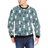 Cute rabbit pattern Men's Crew Neck Sweatshirt