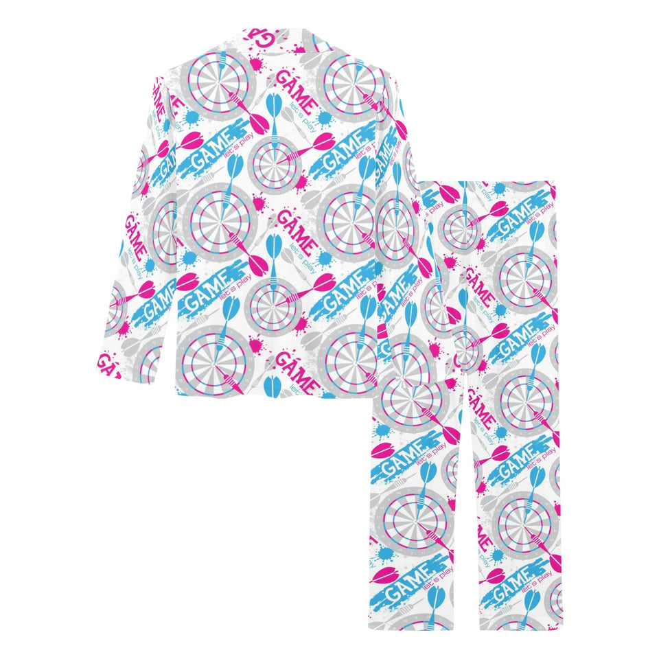 Darts Pattern Print Design 01 Women's Long Pajama Set