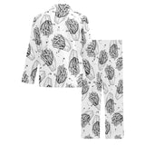 Hand drawn french fries pattern Men's Long Pajama Set