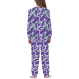 Eggplant Pattern Print Design 03 Kids' Boys' Girls' All Over Print Pajama Set