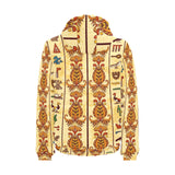 Egypt Hieroglyphics Pattern Print Design 04 Men's Padded Hooded Jacket