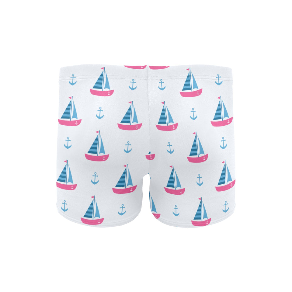 Sailboat anchor pattern Men's Swimming Trunks