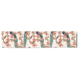 Peacock tropical flower pattern Table Runner