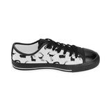 Goat ram pattern Kids' Boys' Girls' Low Top Canvas Shoes Black