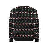 Deer Christmas new year pattern argyle Men's Crew Neck Sweatshirt