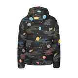 space pattern Kids' Boys' Girls' Padded Hooded Jacket