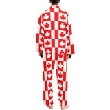 Canada Pattern Print Design 05 Men's Long Pajama Set