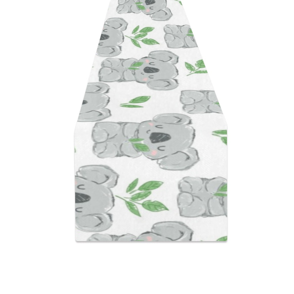Hand drawn Koala leaves pattern Table Runner