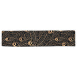 Gold peacock feather pattern Table Runner