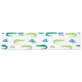 watercolor crocodile pattern Table Runner
