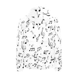Music Notes Pattern Print Design 04 Men's Padded Hooded Jacket