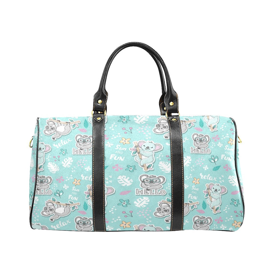 Cute koalas blue background pattern Travel Bag