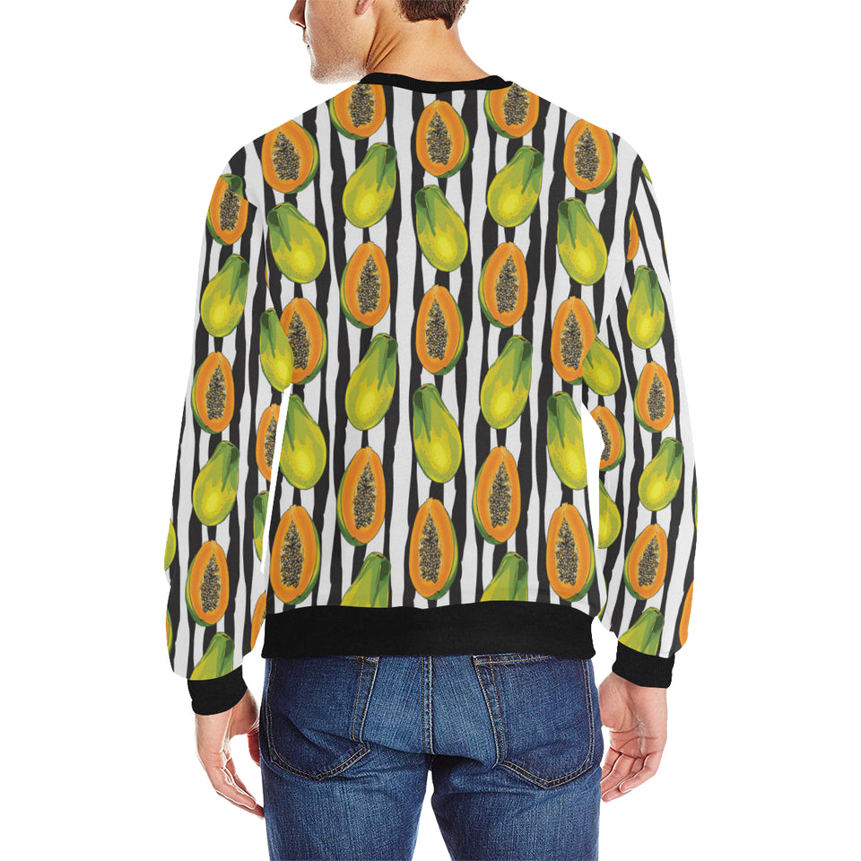 papaya design pattern Men's Crew Neck Sweatshirt