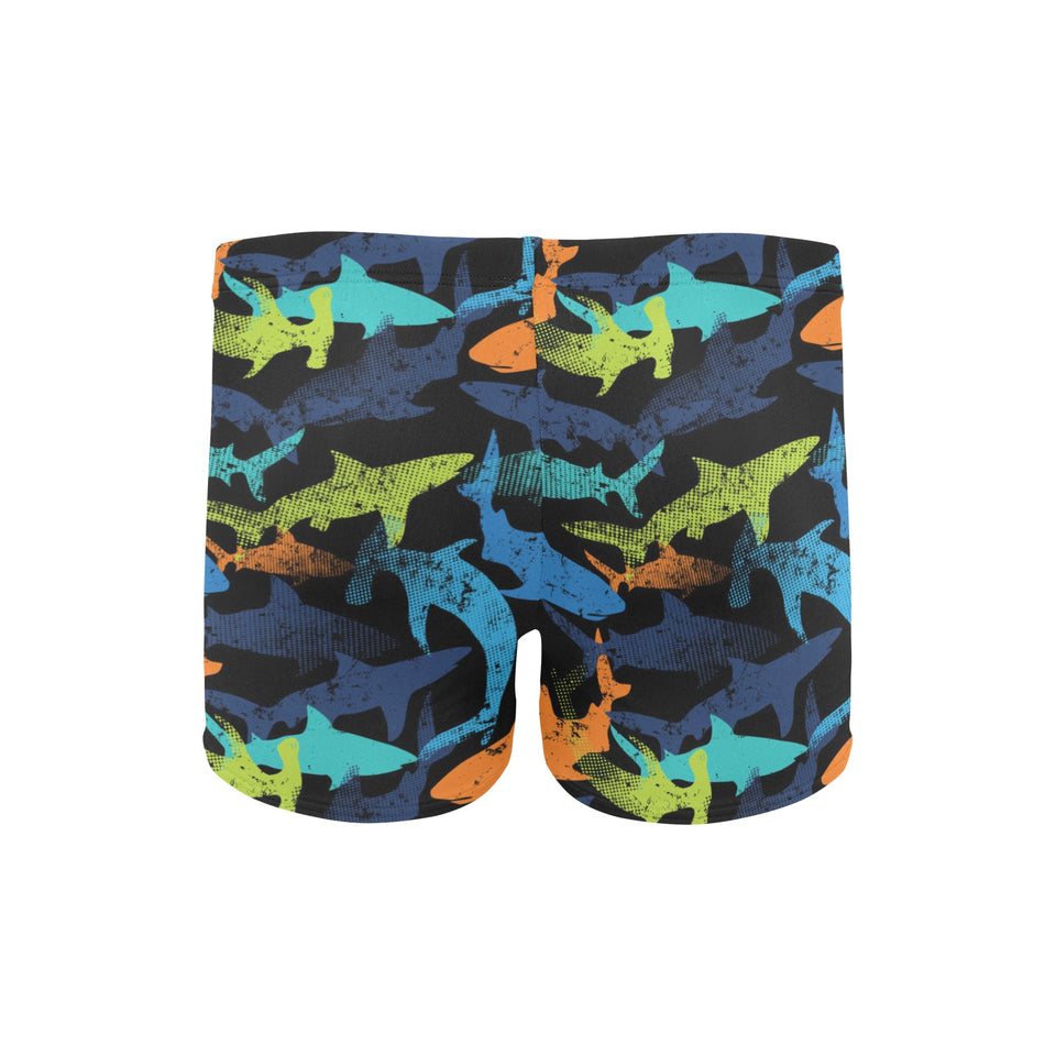 Colorful shark Men's Swimming Trunks