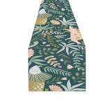 dinosaurs tropical leaves flower pattern Table Runner