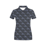 Swordfish Pattern Print Design 03 Women's All Over Print Polo Shirt