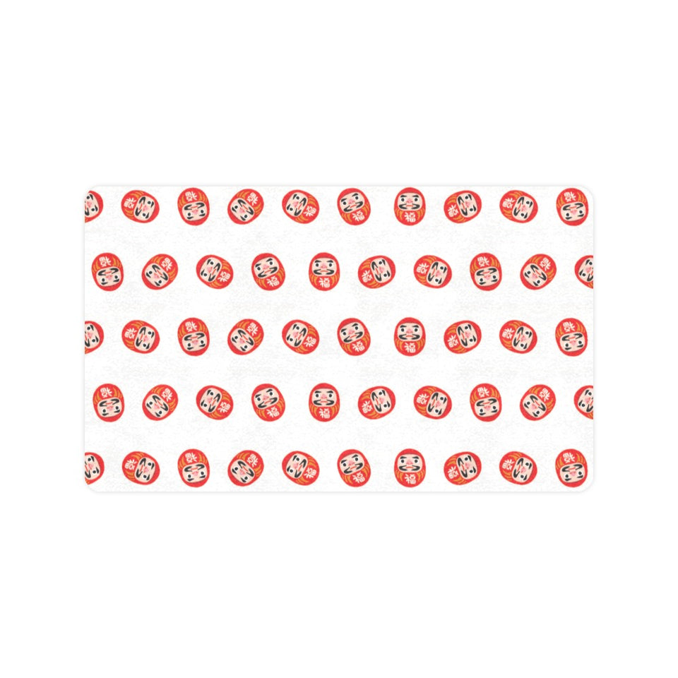 Daruma japanese wooden doll pattern Doormat
