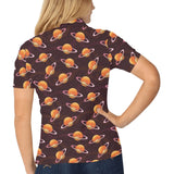 Hamburger Pattern Print Design 05 Women's All Over Print Polo Shirt