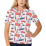 British Pattern Print Design 03 Women's All Over Print Polo Shirt