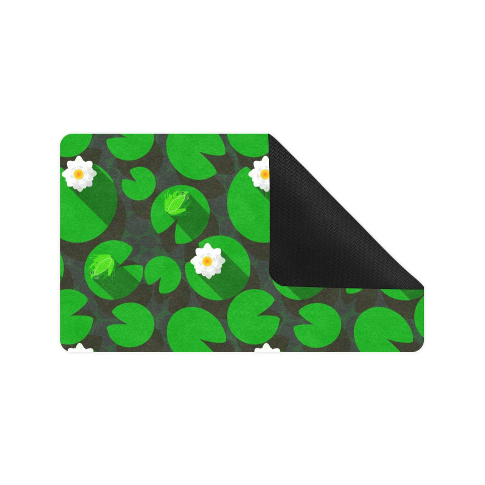 Frog waterlily pattern Doormat