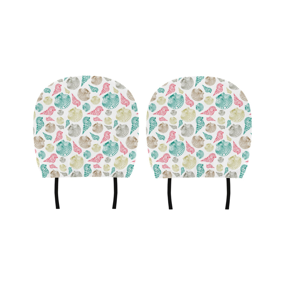Colorful shell pattern Car Headrest Cover