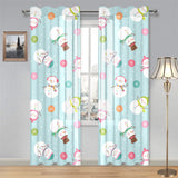 Cute snowman snowflake pattern Gauze Curtain