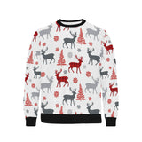 Deer tree snowflakes chrismas pattern Men's Crew Neck Sweatshirt