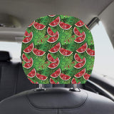 Watermelons tropical palm leaves pattern backgroun Car Headrest Cover