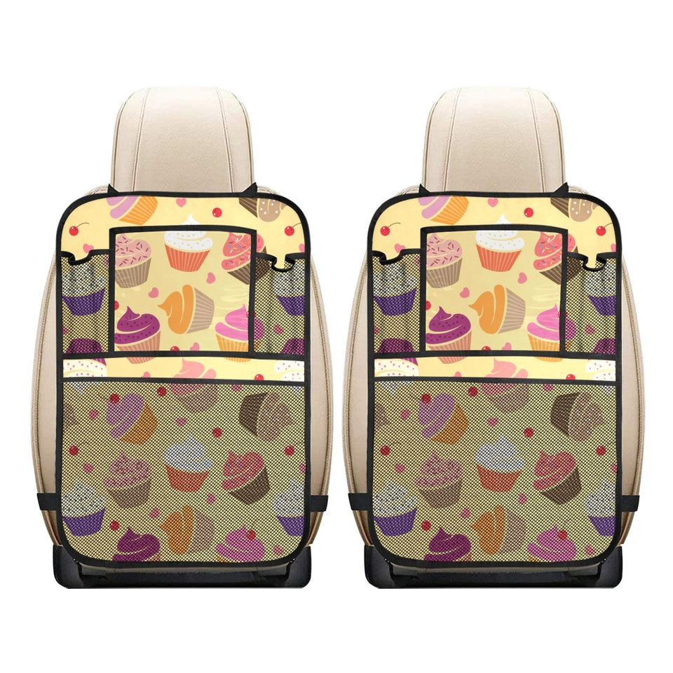 cake cupcake heart cherry pattern Car Seat Back Organizer