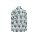 Lovely Sea Otter Pattern Women's Long Sleeve Polo Shirt