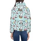 Cute baby panda pattern Women's Padded Hooded Jacket