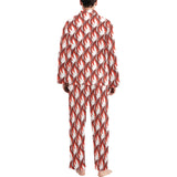 Fire flame symbol design pattern Men's Long Pajama Set