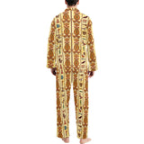 Egypt Hieroglyphics Pattern Print Design 04 Men's Long Pajama Set