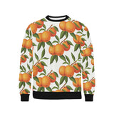 Oranges pattern background Men's Crew Neck Sweatshirt