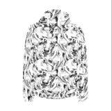 Greyhound Pattern Print Design 01 Men's Padded Hooded Jacket