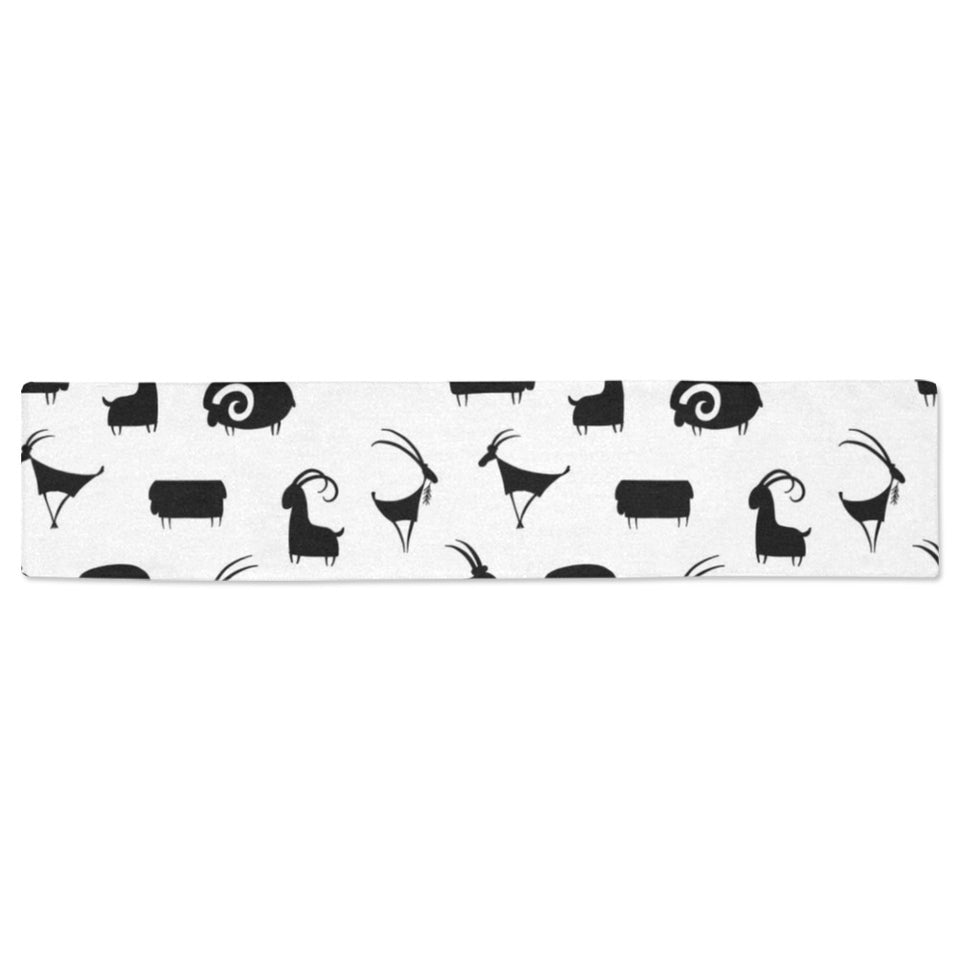 Goat ram pattern Table Runner