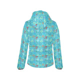 Math Pattern Print Design 02 Women's Padded Hooded Jacket